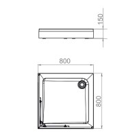 Акриловый поддон для душа Melodia della vita Cube 80x80 MTYCB8080 Белый
