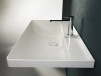 Раковина Hatria Canalgrande 60 Y1EJ Белая фаянс подвесная, полувстраиваемая