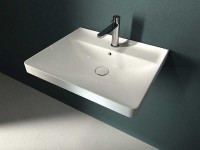 Раковина Hatria Canalgrande 60 Y1EJ Белая фаянс подвесная, полувстраиваемая