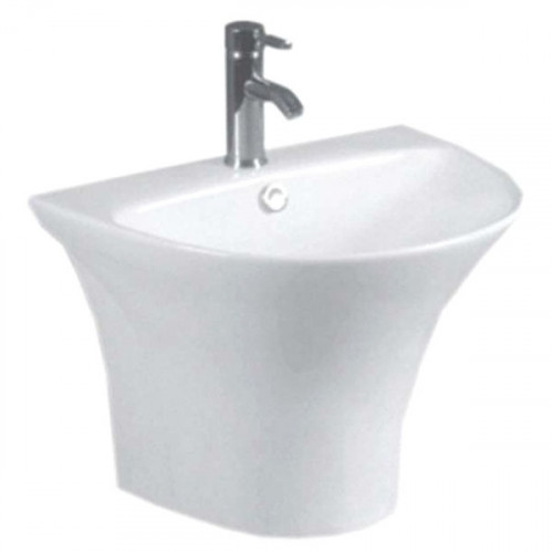 Раковина CeramaLux 57 NB165 Белая фаянс подвесная