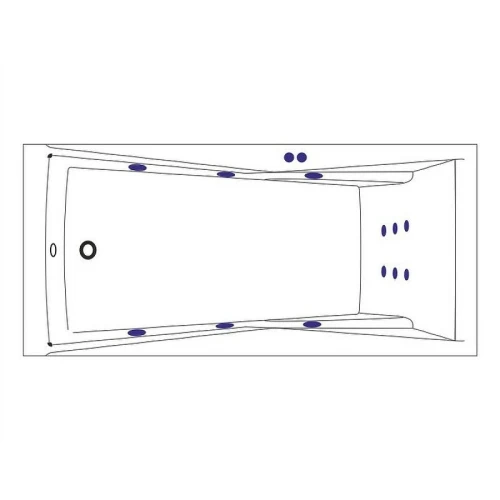 Акриловая ванна Excellent Palace 170x75 WAEX.PAL17.LINE.BR с гидромассажем