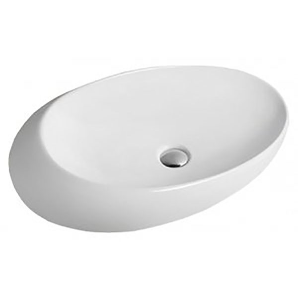 Раковина CeramaLux 69 7807 Белая фаянс накладная