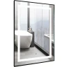 Зеркало Silver Mirrors Саурон 60 LED-00002510 с подсветкой Черное с сенсорным выключателем и диммером стекло