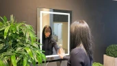 Зеркало Silver Mirrors Саурон 60 LED-00002510 с подсветкой Черное с сенсорным выключателем и диммером стекло