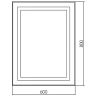 Зеркало Silver Mirrors Саурон 60 LED-00002510 с подсветкой Черное с сенсорным выключателем и диммером стекло