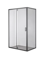 Душевой уголок Olive's Duero 120х80 DR-128CR-SW-GB профиль Черный матовый стекло прозрачное