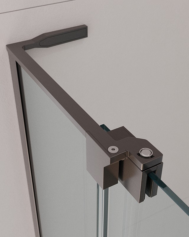 Душевой уголок Cezares Slider 110x90 SLIDER-AH-2-80/90-100/110-C-GM профиль Оружейная сталь стекло прозрачное