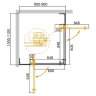 Душевой уголок Cezares Slider 110x90 SLIDER-AH-2-80/90-100/110-C-GM профиль Оружейная сталь стекло прозрачное
