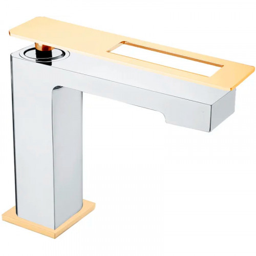 Смеситель для раковины Boheme Q 141-CRG Хром Золото латунь