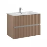 Тумба под раковину Art&Max Elegant 80 AM-ELEGANT-800-2C-SO-CM-LED подвесная цвет Капучино матовый