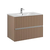 Тумба под раковину Art&Max Elegant 80 AM-ELEGANT-800-2C-SO-CM-LED подвесная цвет Капучино матовый