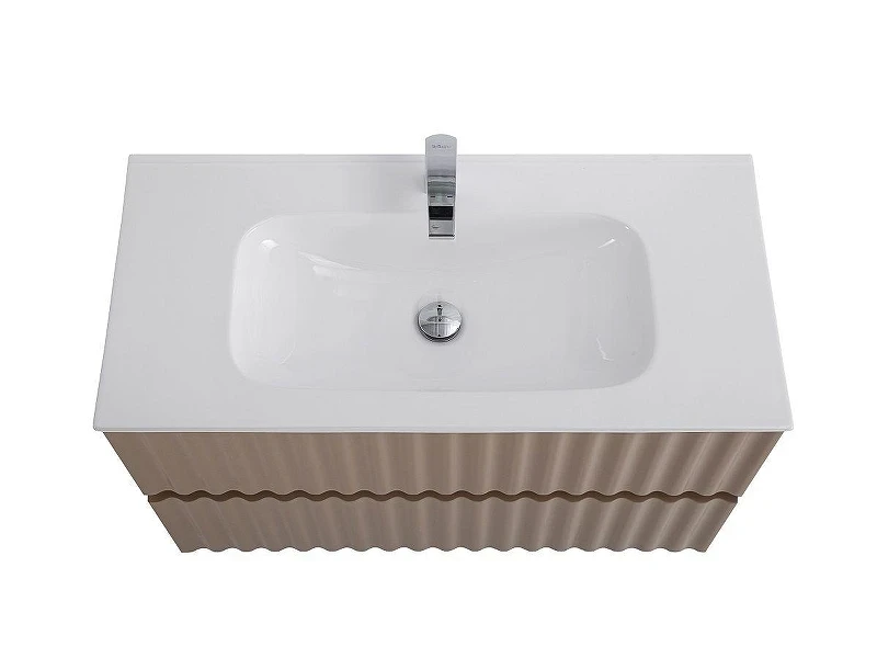 Тумба под раковину Art&Max Elegant 80 AM-ELEGANT-800-2C-SO-CM-LED подвесная цвет Капучино матовый