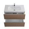 Тумба под раковину Art&Max Elegant 80 AM-ELEGANT-800-2C-SO-CM-LED подвесная цвет Капучино матовый