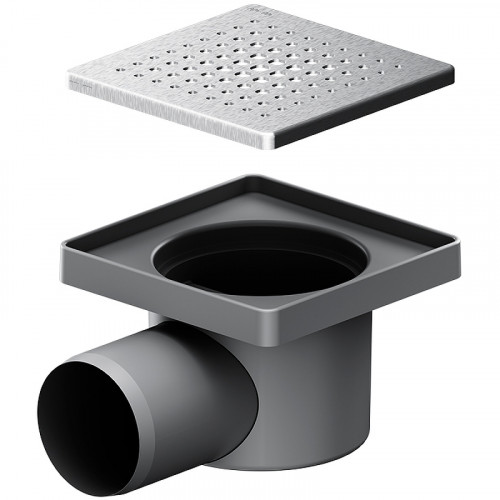 Душевой трап AM.PM PrimeFlow 10 W02BD-P11-010-01SB с решеткой Хром матовый Cut Gradient