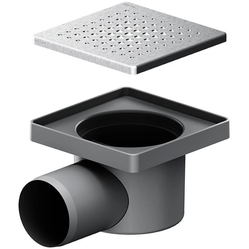 Душевой трап AM.PM PrimeFlow 10 W02BD-P11-010-01SB с решеткой Хром матовый Cut Gradient