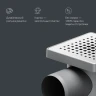 Душевой трап AM.PM PrimeFlow 10 W02BD-P11-010-01SB с решеткой Хром матовый Cut Gradient