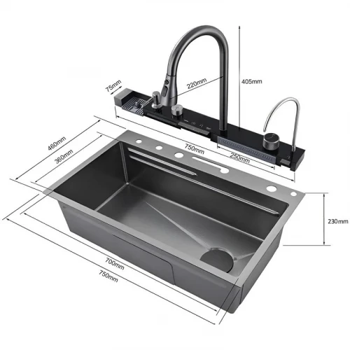 Кухонная мойка Ceruttispa Gloria Pro nano 75 CT11109 Золото