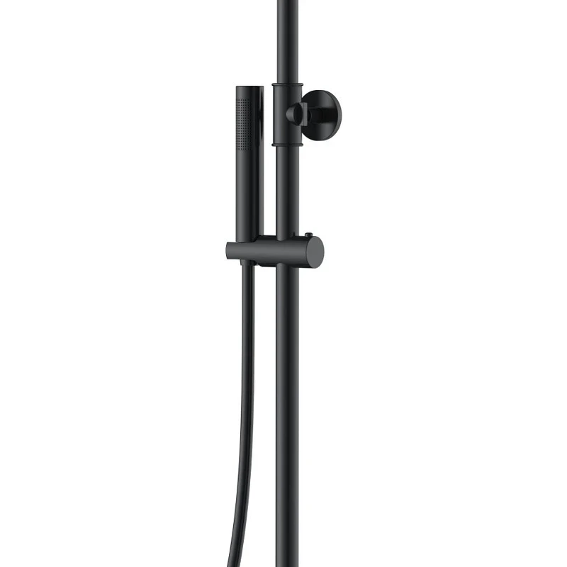 Душевая система Boheme Stick 128-BB Черная матовая латунь на стену