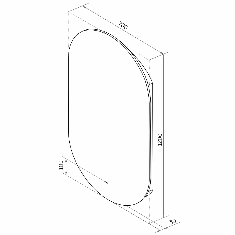 Зеркало Континент Fleur 700x1200 ЗЛП628 с подсветкой с бесконтактным выключателем стекло
