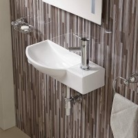 Раковина WeltWasser Aisbach 7945 GL-WT R 45 10000008691 Белая глянцевая фаянс подвесная