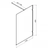 Душевая перегородка AM.PM X-Joy 110 W94UWI-110-F1-MTE профиль Хром матовый стекло прозрачное