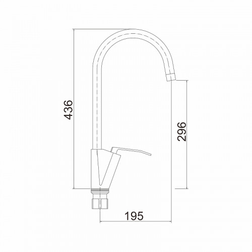 Смеситель для кухни Fashun A4161 цвет Хром