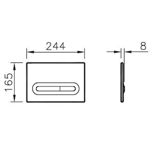 Кнопка смыва для инсталляции Vitra Loop T 740-0780 Хром глянцевый