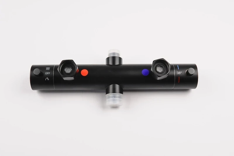 Душевая система Knotlor Eclipse SS-24/BL с термостатом цвет Матовый черный