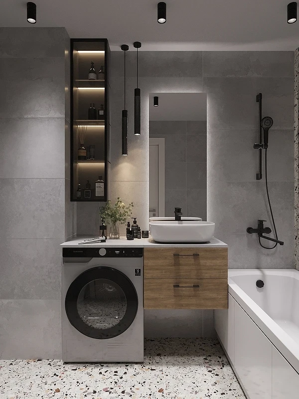 Столешница под раковину Cersanit Stone 60 64185 Серая матовая искусственный камень (литьевой мрамор)
