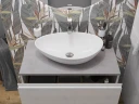 Столешница под раковину Cersanit Stone 60 64185 Серая матовая искусственный камень (литьевой мрамор)