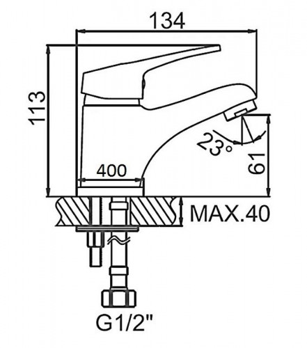 Смеситель для раковины D-Lin D110629 цвет  Хром