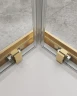 Душевой уголок Cezares Molveno 110x90 MOLVENO-AH-21-90+20-C-BORO-IV профиль Брашированное золото стекло прозрачное