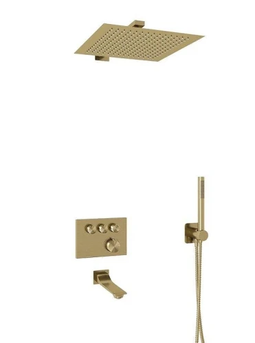 Душевая система WasserKRAFT A5558.180.198.285.194.286.174 Thermo с термостатом цвет Золото матовое