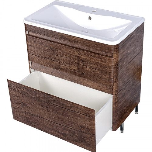 Тумба под раковину Style Line Атлантика 80 Люкс Plus ЛС-00000665 Старое дерево МДФ / ЛДСП