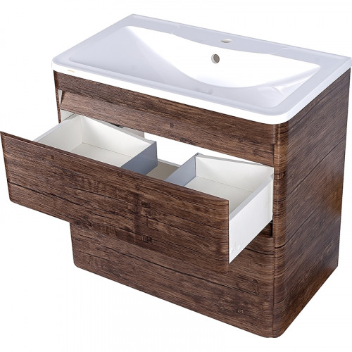 Тумба под раковину Style Line Атлантика 80 Люкс Plus ЛС-00000665 Старое дерево МДФ / ЛДСП