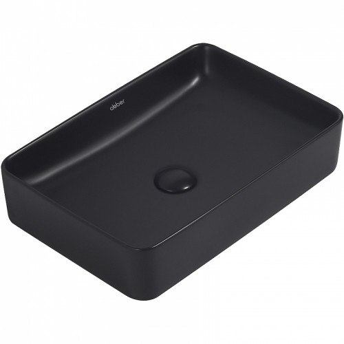 Раковина-чаша Abber Rechteck 51 AC2207MB Черная матовая фаянс накладная