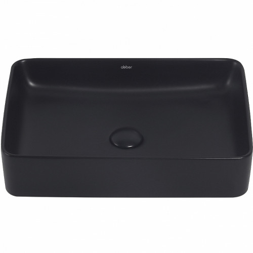 Раковина-чаша Abber Rechteck 51 AC2207MB Черная матовая фаянс накладная