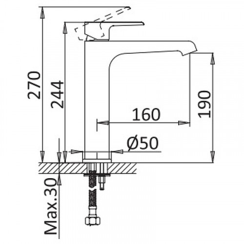 Смеситель для раковины Cezares Nautic NAUTIC-LC-BIO Белый матовый латунь