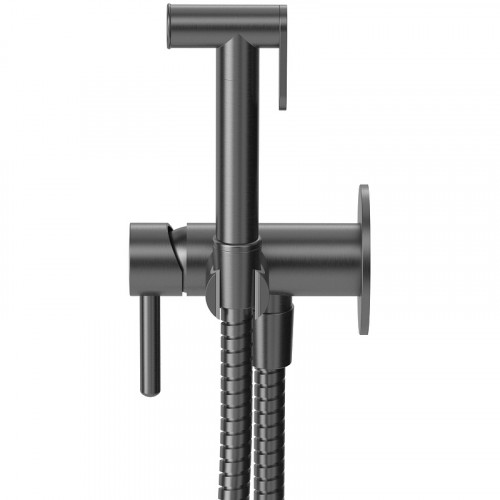 Гигиенический душ со смесителем Whitecross Y gunmetal SYSYBI2GM Оружейная сталь латунь встраиваемый