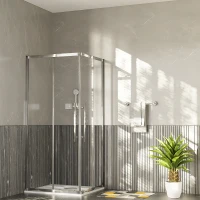 Душевой уголок Esbano 120х80 ESF-80D1+120D2-C к-т профиль Хром стекло прозрачное