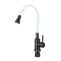 Смеситель для кухни Fmark FS8299H-02 цвет Черный Белый
