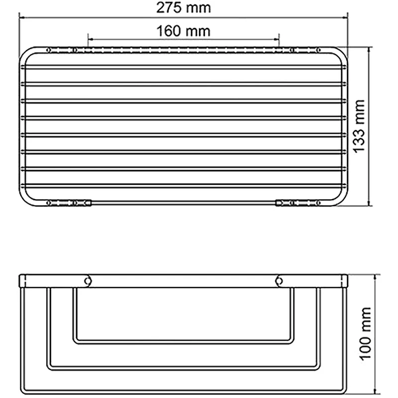 Полка корзина WasserKRAFT K-71133 Хром