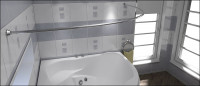 Карниз для ванны Bas Лагуна 170x110 КЗ00007 Хром