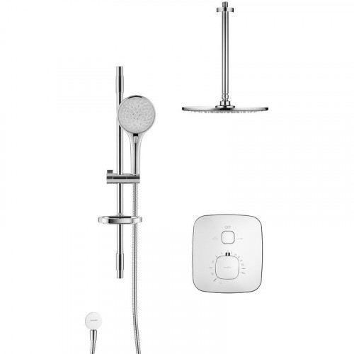 Душевая система Swedbe Platta 5557 с термостатом Хром латунь встраиваемый