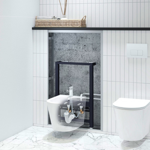 Инсталляция Iddis Profix PROB000i32 для биде Синяя нержавеющая сталь