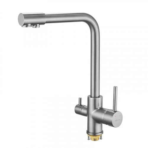 Смеситель для кухни Shevanik S328T цвет Оружейная сталь
