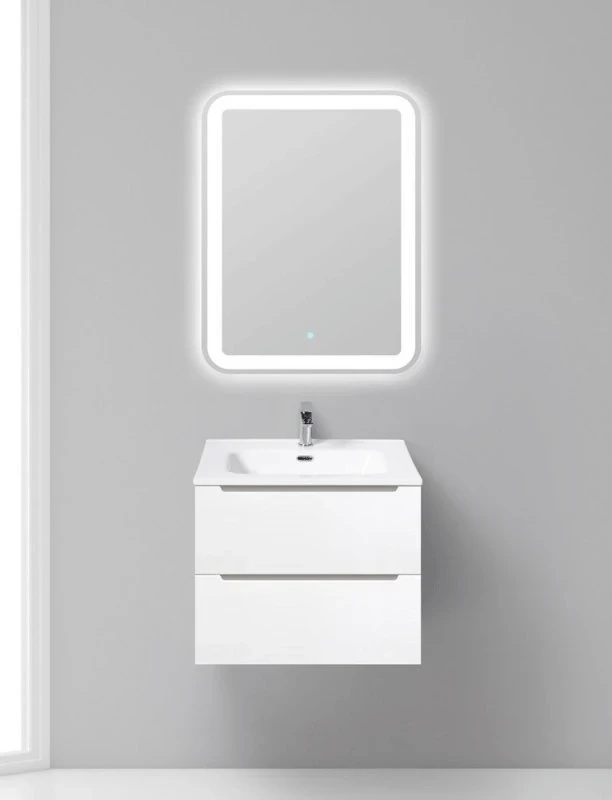 Тумба под раковину BelBagno ETNA 39-600/390-2C-SO-BL-P подвесная Bianco Lucido МДФ / ЛДСП