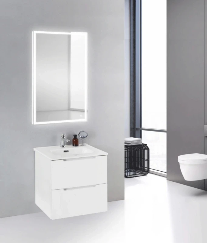 Тумба под раковину BelBagno ETNA 39-600/390-2C-SO-BL-P подвесная Bianco Lucido МДФ / ЛДСП
