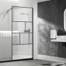 Душевая перегородка Vincea Walk-In 80 VSW-1HC800CFGM профиль Вороненая сталь стекло прозрачное/рифленое