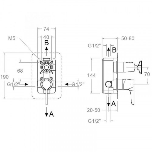 Смеситель для душа Ramonsoler Adagio 911512SOC Золото брашированное